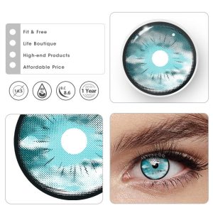 Eyemi Cursed Blue Cosplay Colored Contact Lenses