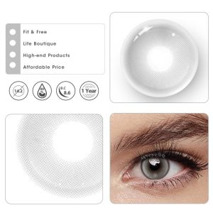 Eyemi Monaco Grey Prescription Colored Contact Lenses