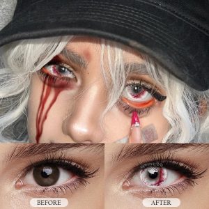 Eyemi Witch's Brew White Red Cosplay Colored Contact Lenses丨1 Day