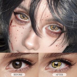 Coloredeye Twin Inferno Iris Gold Brown Cosplay Colored Contact Lenses丨1 Day