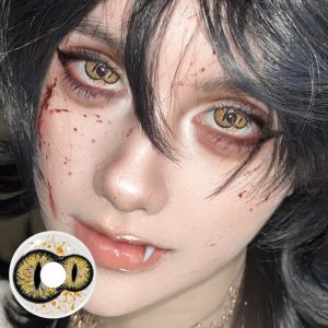 Eyemi Twin Inferno Iris Gold Brown Cosplay Colored Contact Lenses丨1 Day