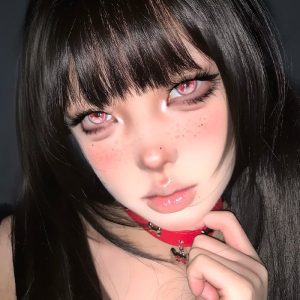 Eyemi Stitch Button Pink Cosplay Colored Contact Lenses丨1 Day