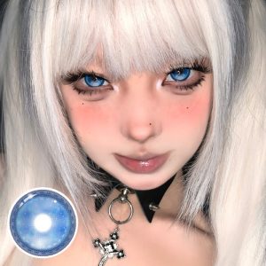 Eyemi Stitch Button Blue Cosplay Colored Contact Lenses丨1 Day