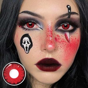 Eyemi Miracle Times Red Prescription Cosplay Colored Contact Lenses