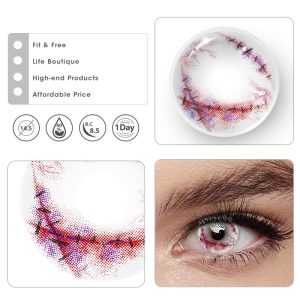 Eyemi Witch's Brew White Red Cosplay Colored Contact Lenses丨1 Day