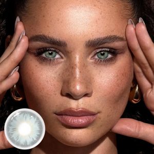 Eyemi Tiny Iris Green Large Pupil Prescription Colored Contact Lenses