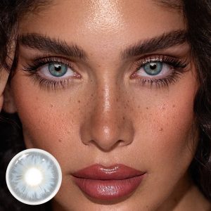 Eyemi Tiny Iris Blue Large Pupil Prescription Colored Contact Lenses