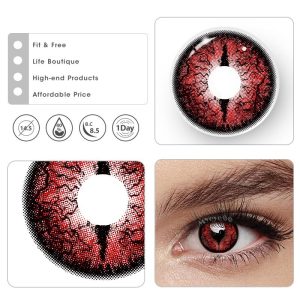 Eyemi Soulworm Red Cosplay Colored Contact Lenses丨1 Day