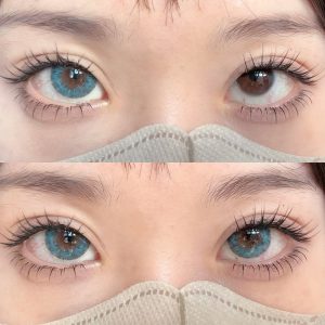 Eyemi Halo Iris Blue Colored Contact Lenses