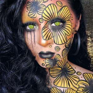 Coloredeye Blind Yellow Manson Mesh Cosplay Colored Contact Lenses