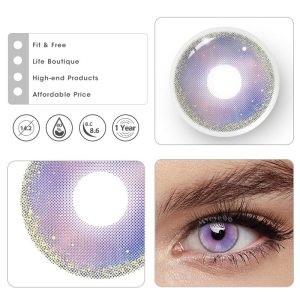 Eyemi Lunar Glitter Violet Prescription Colored Contact Lenses