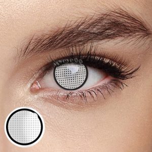 Coloredeye Blind White Manson Mesh Prescription Cosplay Colored Contact Lenses