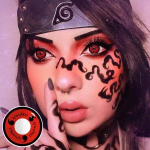 Eyemi Sharingan Magatama Red Prescription Cosplay Colored Contact Lenses