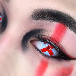 Coloredeye Blind Red Cross Cosplay Colored Contact Lenses