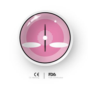 Eyemi Blind Nezuko Demon Prescription Cosplay Colored Contact Lenses