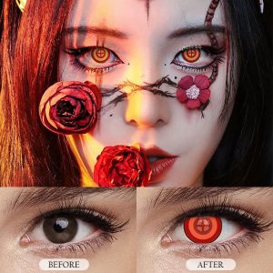 Eyemi Blind Chainsaw Man Powerd Cosplay Colored Contact Lenses