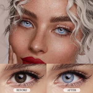 Eyemi Rome Times Blue Prescription Colored Contact Lenses