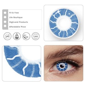 Eyemi Flash Blue Prescription Cosplay Colored Contact Lenses