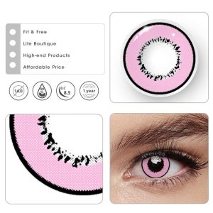 Eyemi Elements Pink Prescription Cosplay Colored Contact Lenses