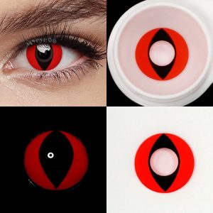 Eyemi Red Cat Eyes Cosplay Colored Contact Lenses
