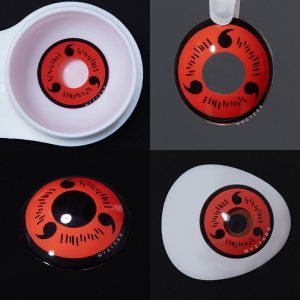 Eyemi Sharingan Magatama Red Prescription Cosplay Colored Contact Lenses