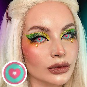 Eyemi Blind Minecraft Green Pink Prescription Cosplay Colored Contact Lenses