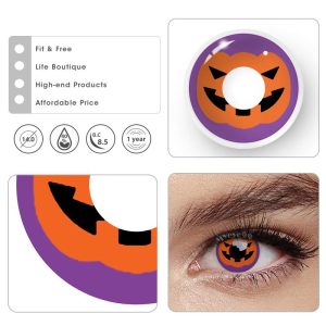 Eyemi Pumpkin Prescription Cosplay Colored Contact Lenses