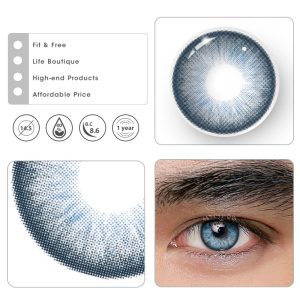 Eyemi Barbie Taylor Blue Prescription Men Colored Contact Lenses