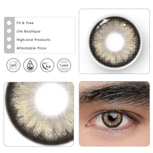 Eyemi Pearlescent Brown Prescription Men Colored Contact Lenses
