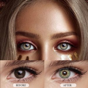 Eyemi DNA Taylor II Green Prescription Colored Contact Lenses