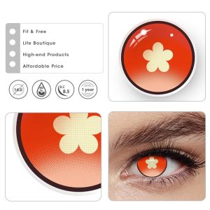 Eyemi Blind Hutao Red Cosplay Colored Contact Lenses