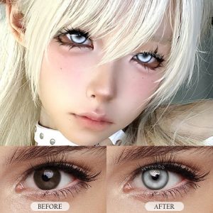 Eyemi Cyber Grey Prescription Cosplay Colored Contact Lenses