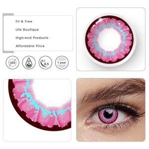 Eyemi Sunflower Pinky Purple Prescription Cosplay Colored Contact Lenses