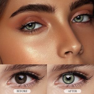 Eyemi Neo Sunflower Green Prescription Colored Contact Lenses