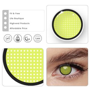 Eyemi Blind Yellow Manson Mesh Cosplay Colored Contact Lenses