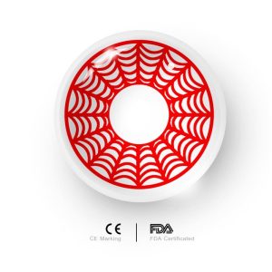 Coloredeye Spider Web Red Prescription Cosplay Colored Contact Lenses