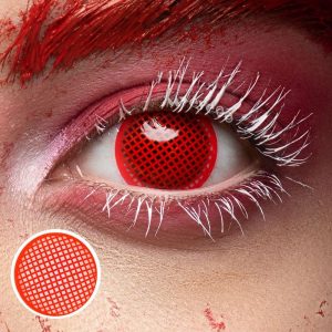 Coloredeye Blind Red Mesh Cosplay Colored Contact Lenses