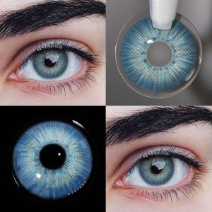 Eyemi New York III Blue Prescription Men Colored Contact Lenses