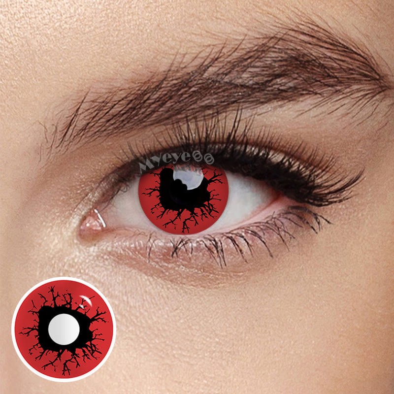 Coloredeye Bloody Eye Red Prescription Cosplay Colored Contact Lenses