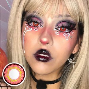 Eyemi Sunflower Red Brown Prescription Cosplay Colored Contact Lenses