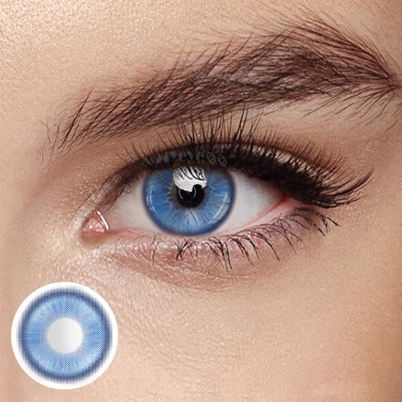 Eyemi Magic Coral Blue Prescription Colored Contact Lenses