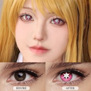 Eyemi Blind Ai Hoshino Red Cosplay Colored Contact Lenses