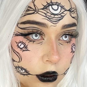 Coloredeye White Manson Prescription Cosplay Colored Contact Lenses