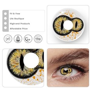 Eyemi Twin Inferno Iris Gold Brown Cosplay Colored Contact Lenses丨1 Day