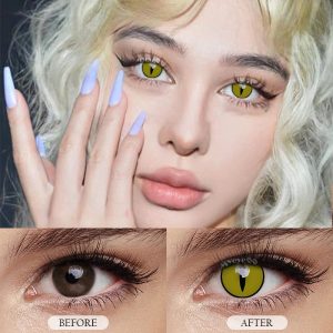 Eyemi Maru Green Cat Eye Cosplay Colored Contact Lenses