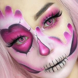 Eyemi Minecraft Pink Prescription Cosplay Colored Contact Lenses