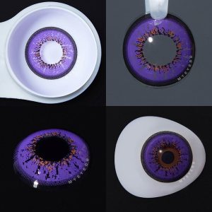 Eyemi Genshin Impact Purple Prescription Cosplay Colored Contact Lenses