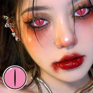 Eyemi Blind Kamado Nezuko Rose Cosplay Colored Contact Lenses