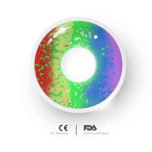Eyemi Pride Day Multi Rainbow Prescription Cosplay Colored Contact Lenses