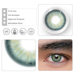 Coloredeye Aegean Sea II Green Prescription Men Colored Contact Lenses